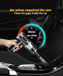 Portable Wireless Vacuum Cleaner Black ABS for Cars