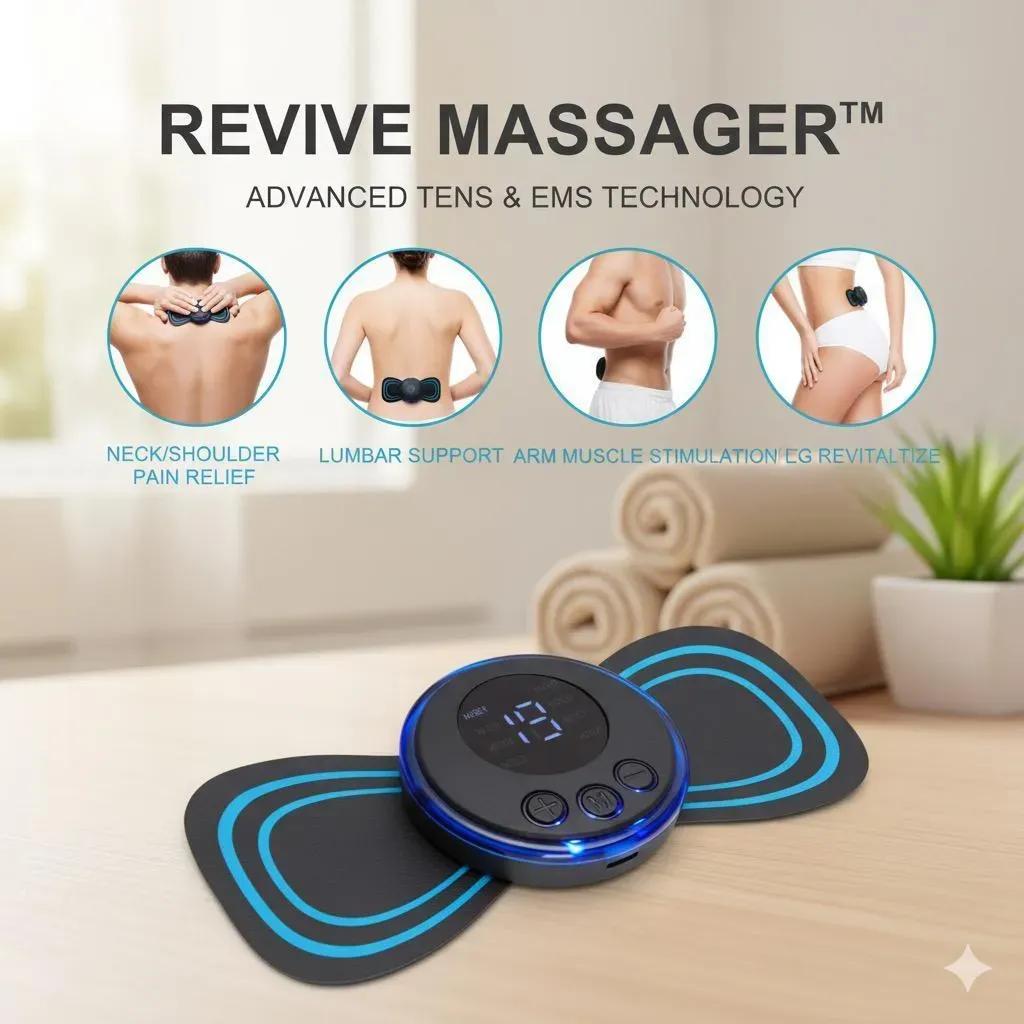 Smart Wireless TENS EMS Massager – Deep Muscle Relaxation Butterfly Pad