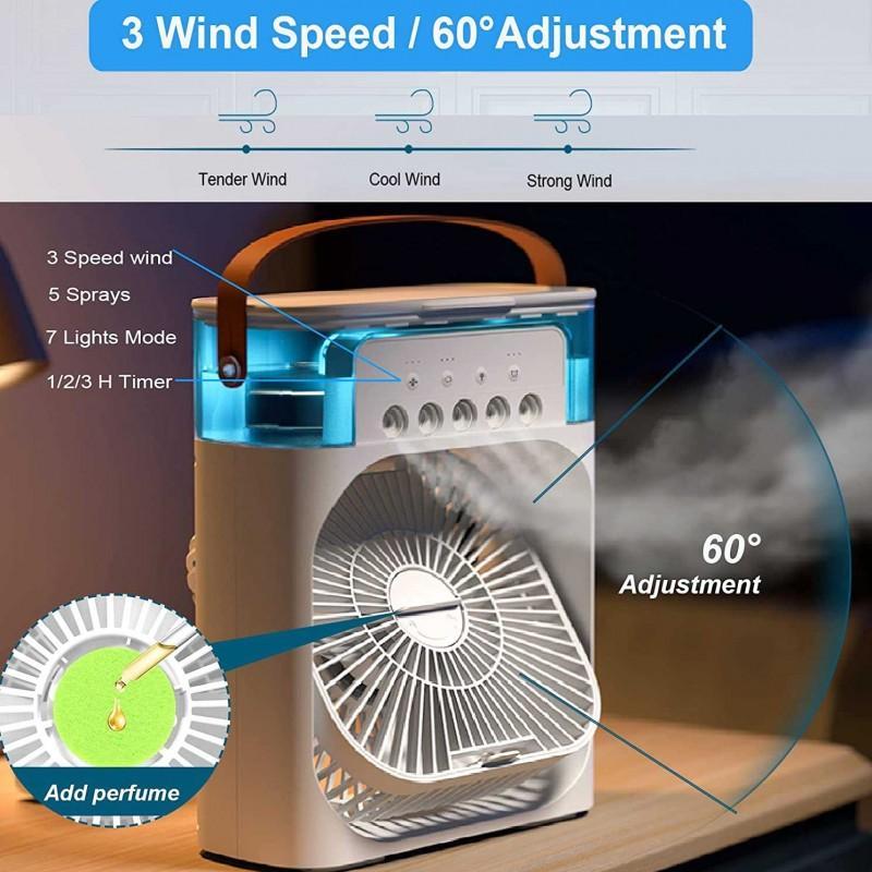 Mini Air Cooler White Portable ABS Lightweight