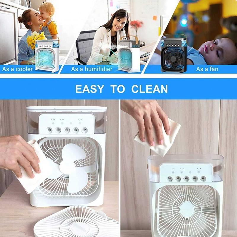 Mini Air Cooler White Portable ABS Lightweight