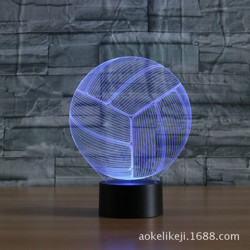 3D Touch Light Night Lamp Remote Control White