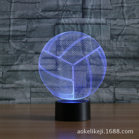 3D Touch Light Night Lamp Remote Control White