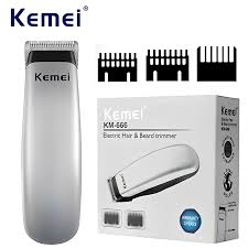 Rechargeable Men's Hair & Beard Trimmer KM-666 Stainless Steel