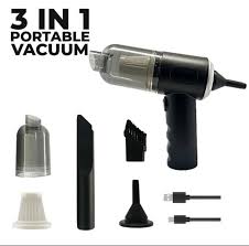 Portable Wireless Vacuum Cleaner Black ABS for Cars