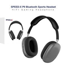 P9 Headphones Black ABS Lightweight Durable