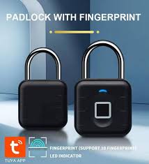 Smart Fingerprint Lock Black 7x8x2 Inch Biometric Security